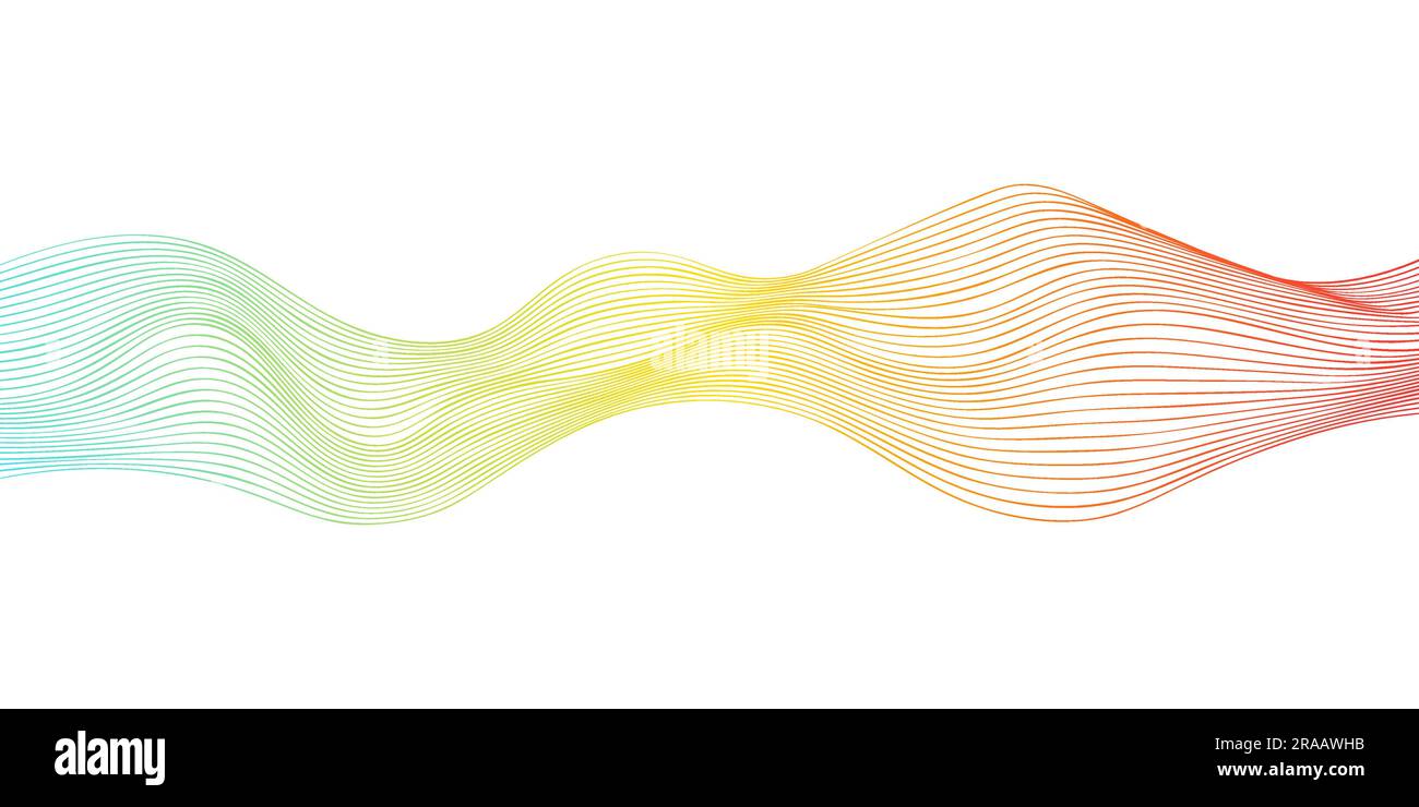 abstract smooth waves background. colorful stripes background Stock Vector