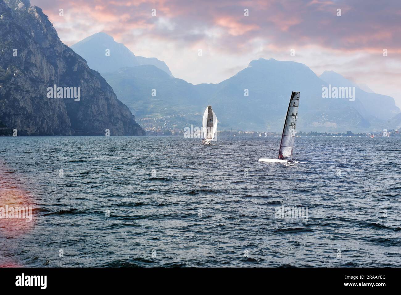 Sailing Riva del Garda Stock Photo Alamy