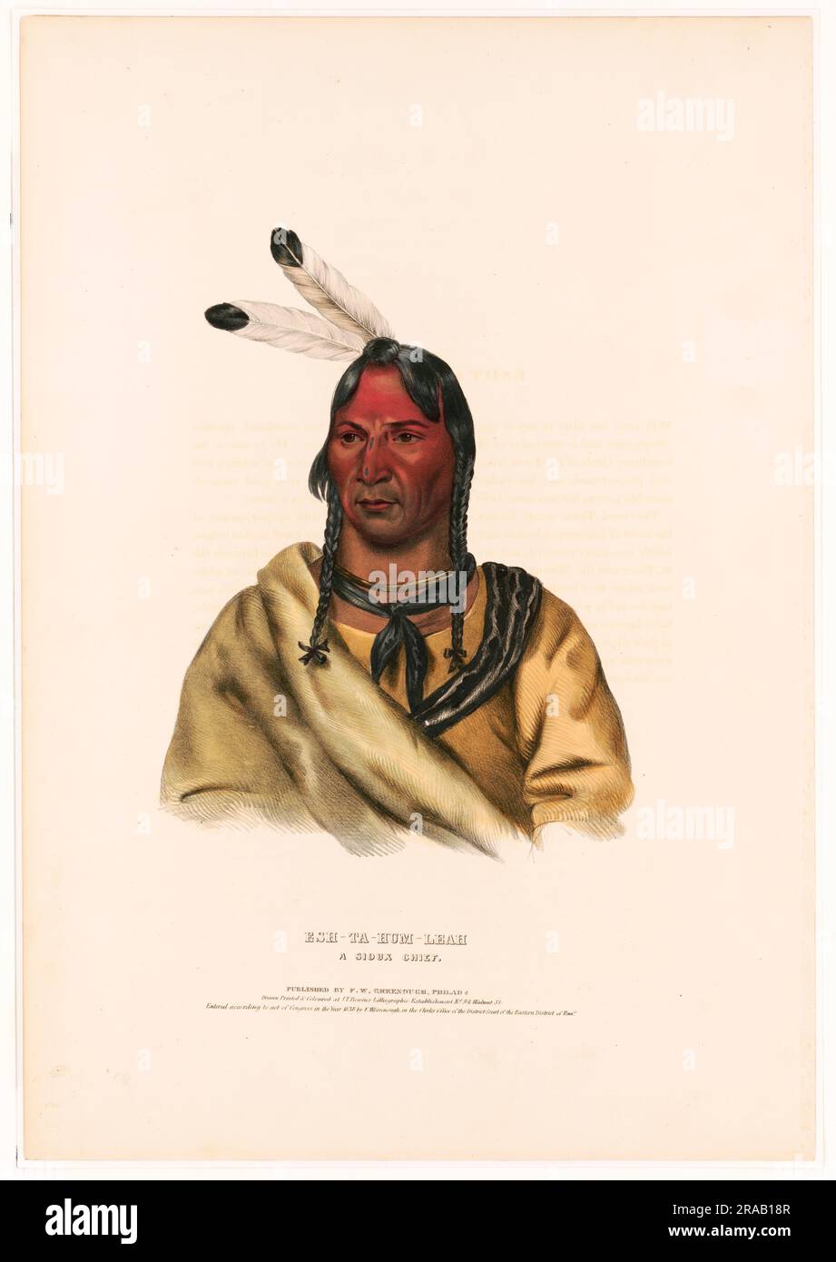 Esh-Ta-Hum-Leah, a Sioux chief / drawn, printed & coloured at I.T ...