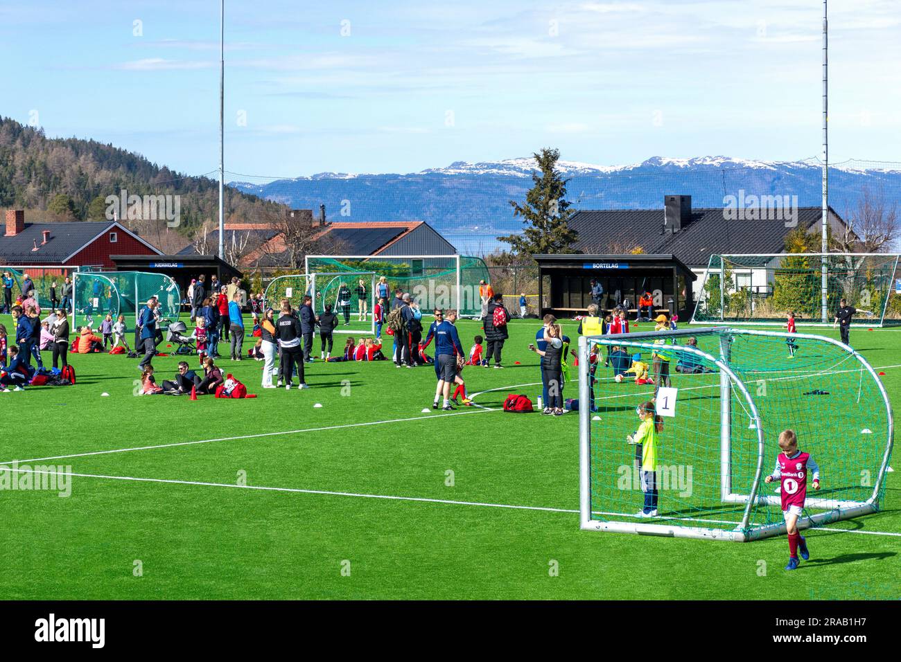 Kids pitch sport sports soccer children childrens football camp hi-res ...