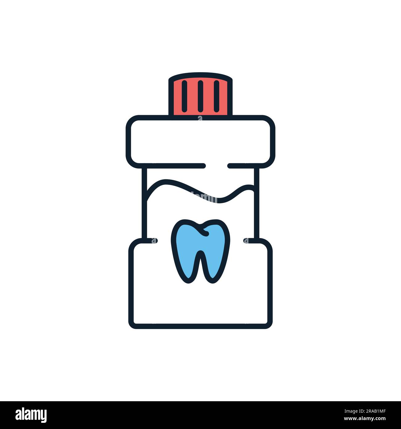 Mouth Rinse Related Vector Icon. Mouth Rinse Sign. Isolated on White