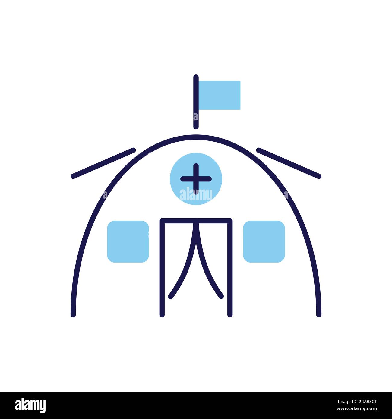 Medical tent related vector icon. Medical tent sign. Isolated on white ...