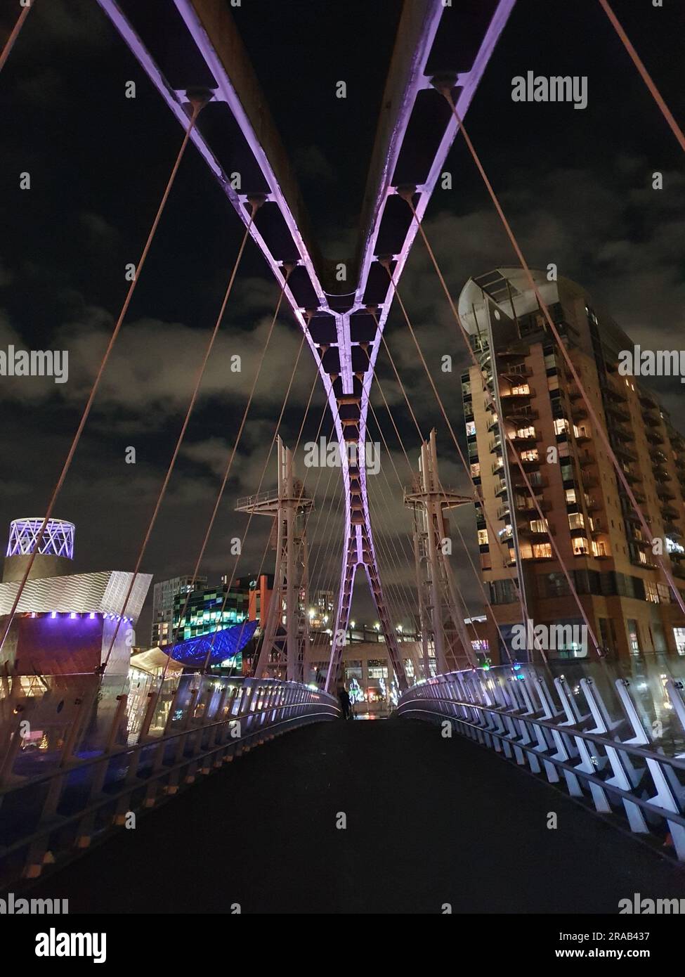 Salford quays millennium bridge Stock Photo