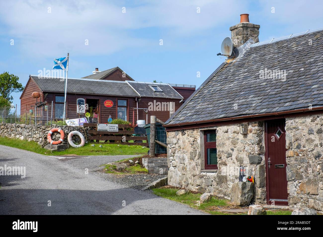 Arinagour village post office, Isle of Coll, Inner Hebrides, Scotland. Stock Photo