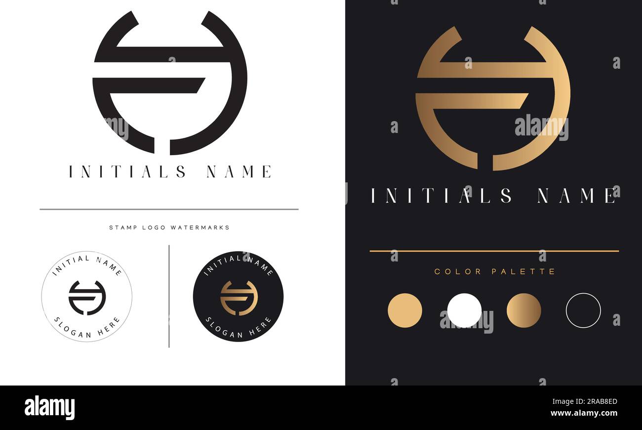 Luxury YC or CY Initial Monogram Text Letter Logo Design Stock Vector
