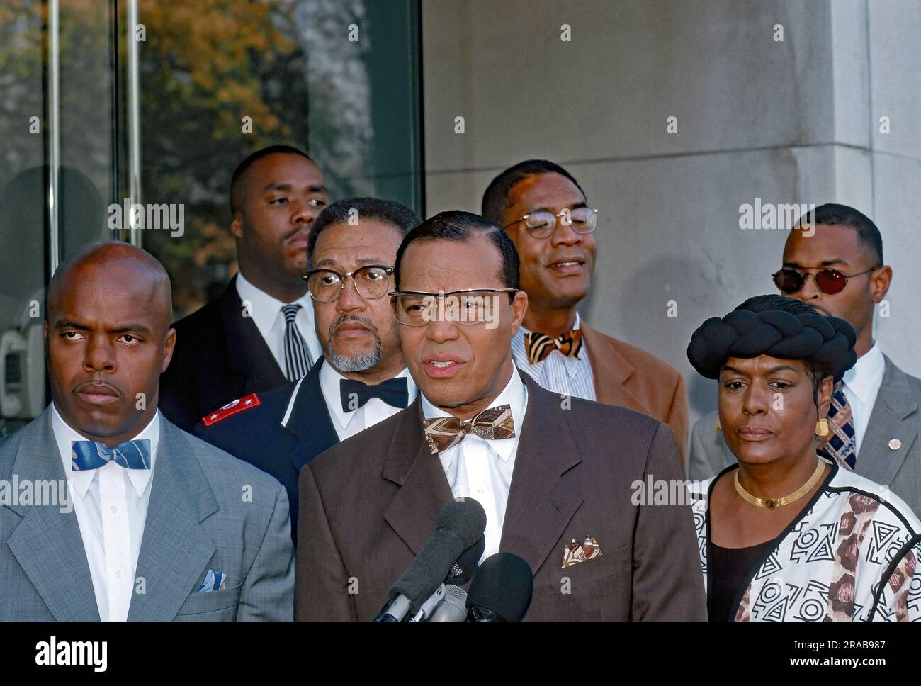 WASHINGTON DC - OCTOBER 12, 1997 Nation of Islam leader Louis Farrakhan ...