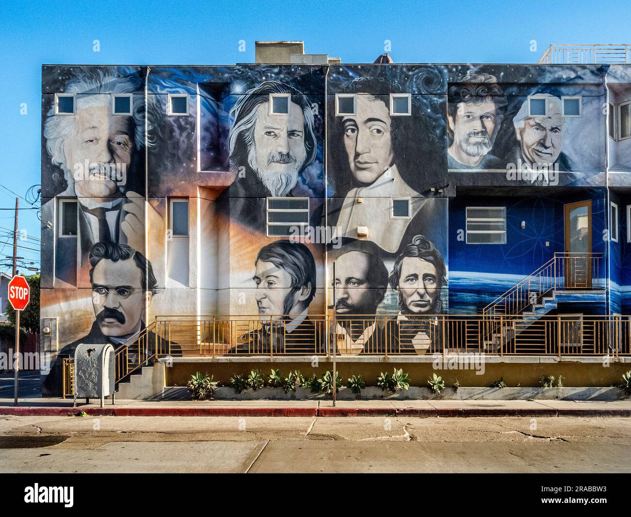 The Luminaries Of Pantheism Mural Is Painted On A Building In Venice