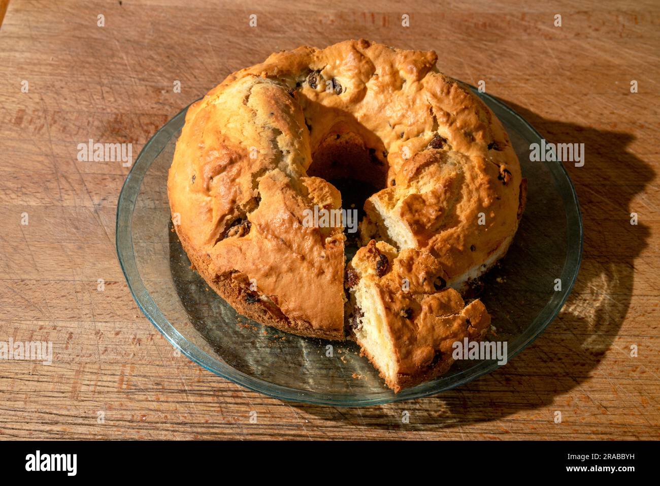 Completed Irish soda bread, baked in a Bundt pan Stock Photo Alamy