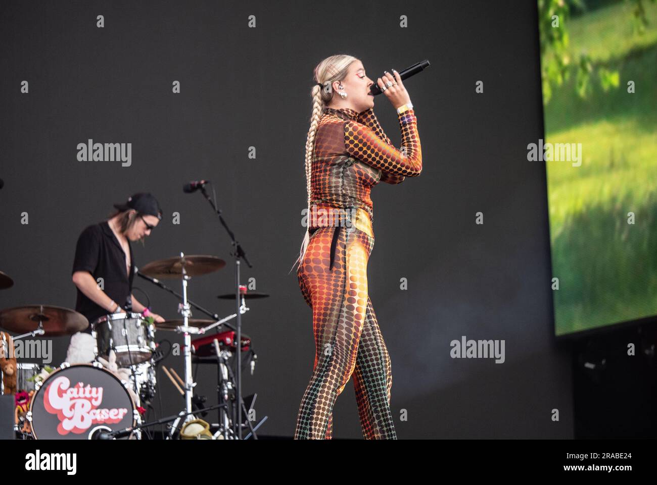 2st July 2023 London UK Caity Baser performs at Day Six of American Express Presents BST Hyde Park in London, United, Kingdom. Stock Photo