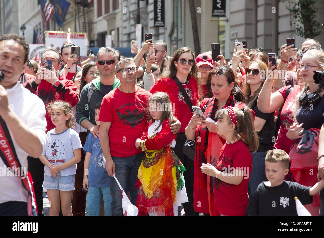 The Albanian American Community turned out by the thousands for the