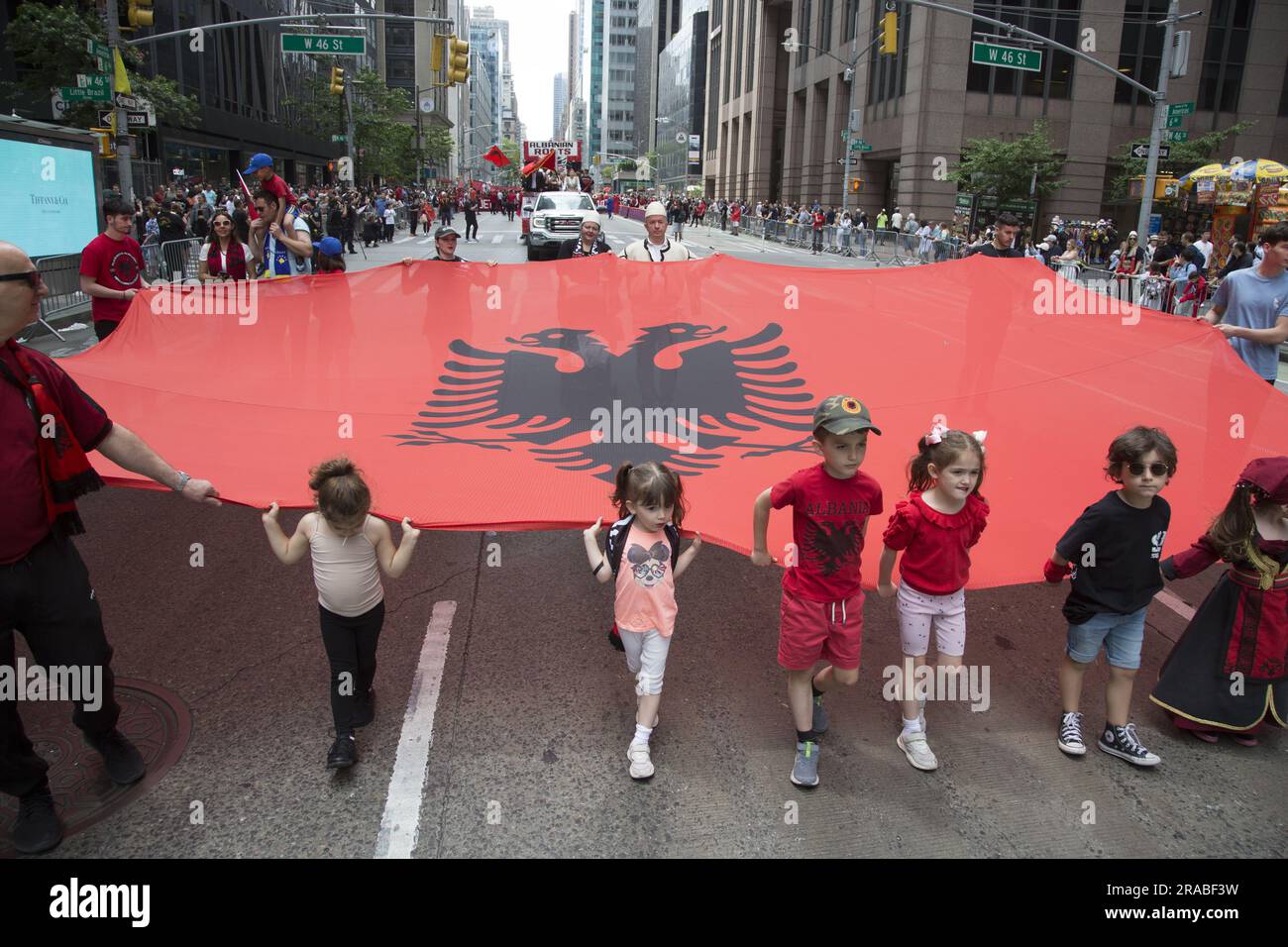 The Albanian American Community turned out by the thousands for the