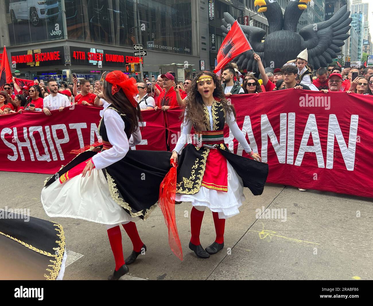 The Albanian American Community turned out by the thousands for the
