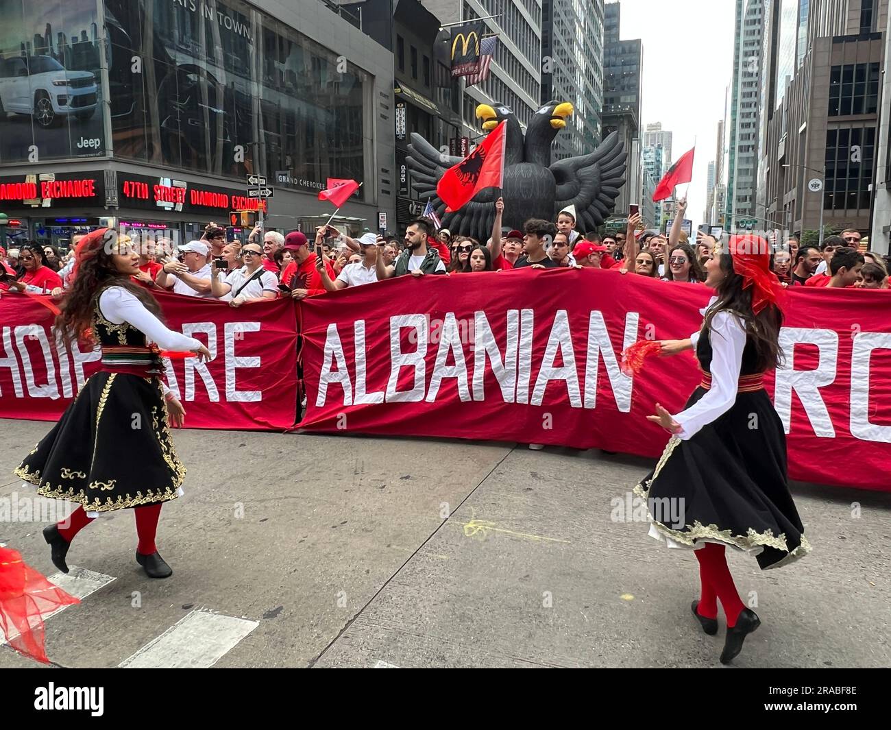 The Albanian American Community turned out by the thousands for the