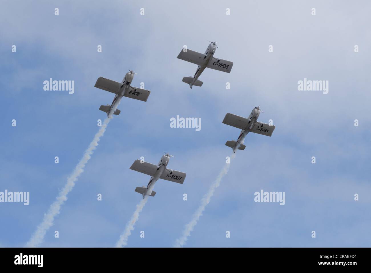 Wales National Airshow, Swansea, South Wales, UK  2 July 2023.  Team Raven perform for the crowds on the 2nd day of the airshow.  The annual event brings over 200,000 people every year.  Credit: Andrew Bartlett/Alamy Live News Stock Photo