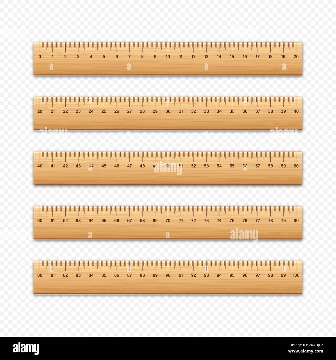 Realistic various wooden rulers with measurement scale and divisions,  measure marks. School ruler, centimeter and inch scale for length measuring  Stock Vector Image & Art - Alamy