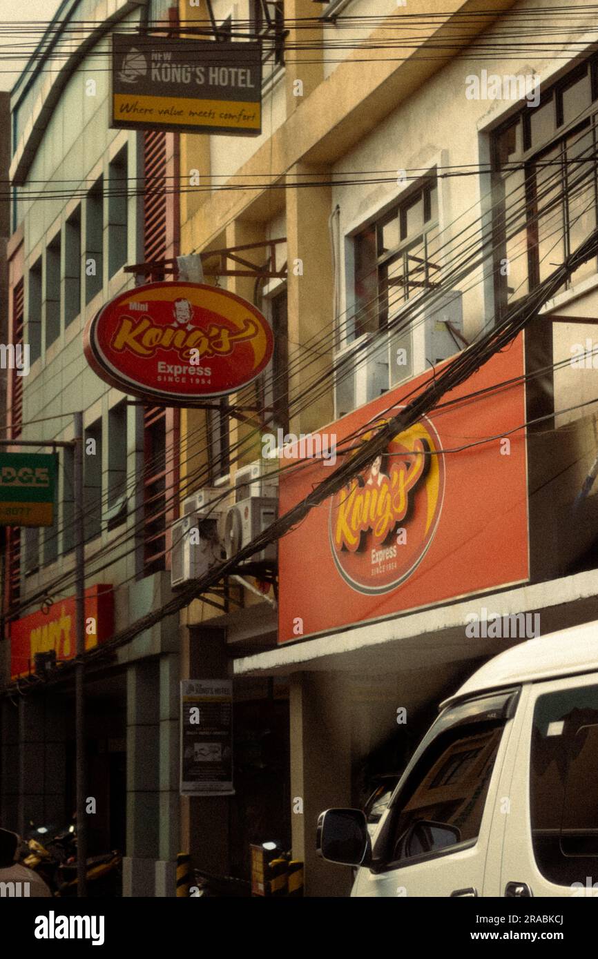New Kong's Hotel and Restaurant sign in Olongapo, Zambales, Philippines