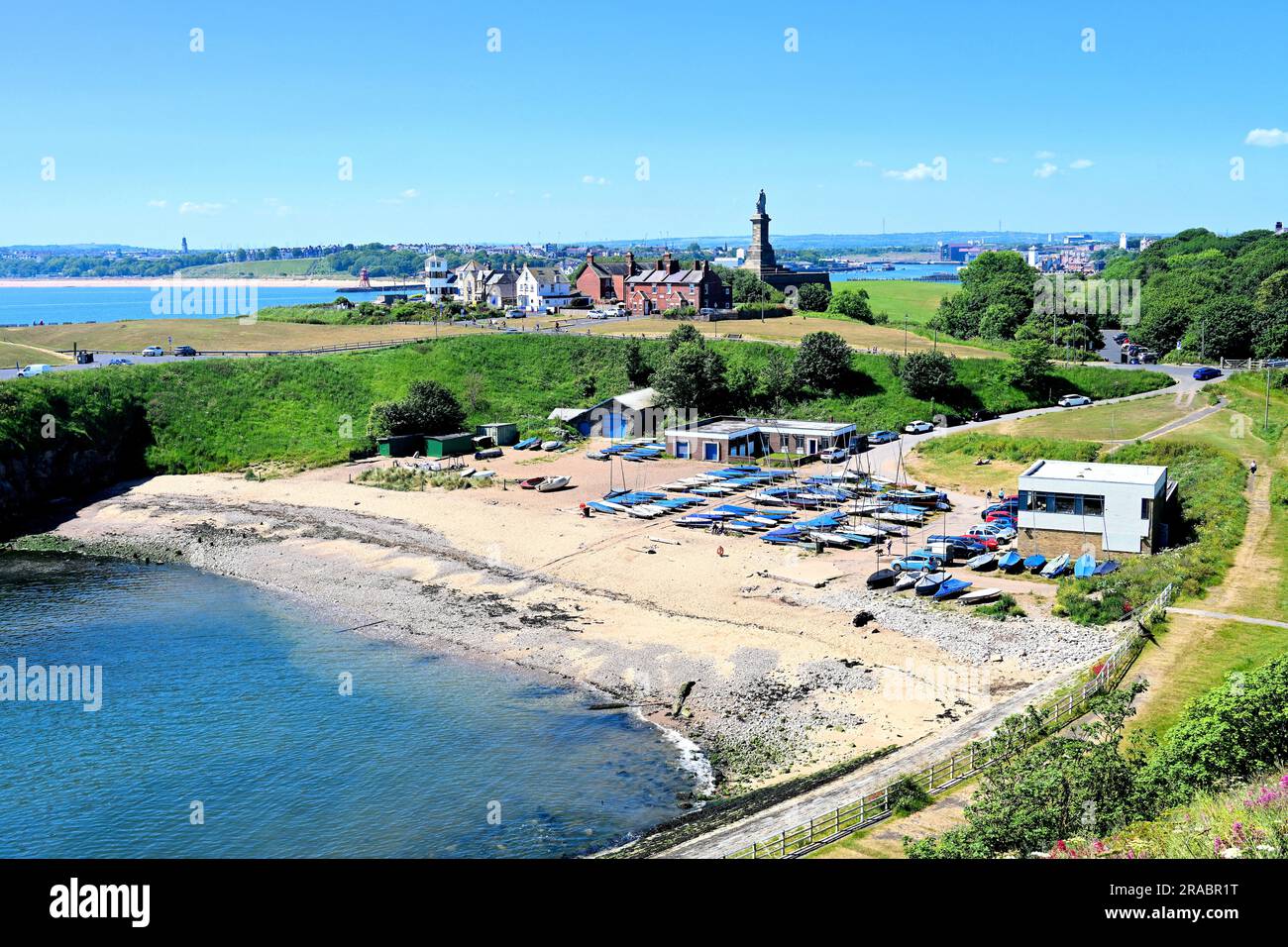 Priors Haven beach with the Tynemouth Sailing Club and the Tynemouth