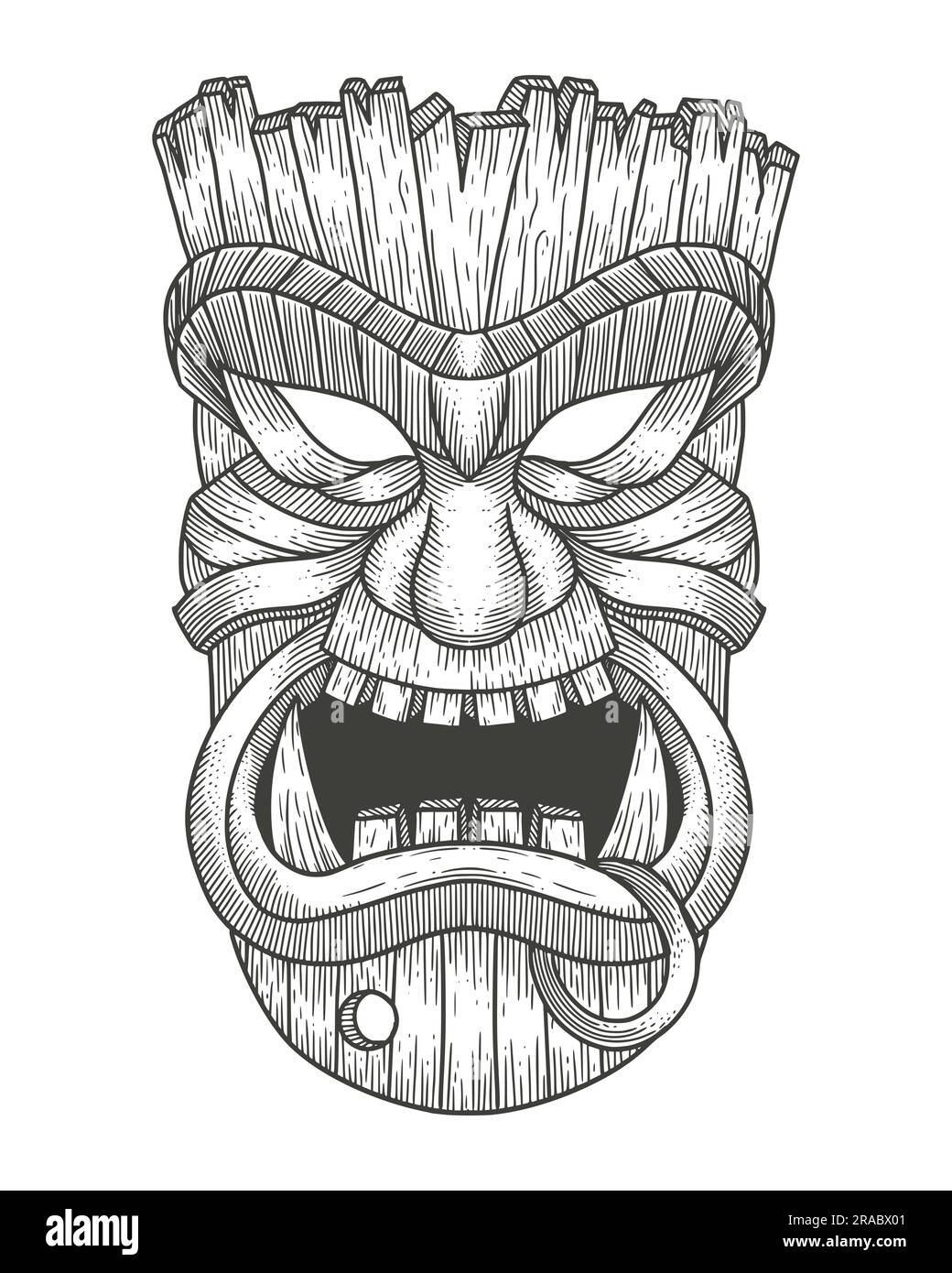 Tiki mask Black and White Stock Photos & Images Alamy