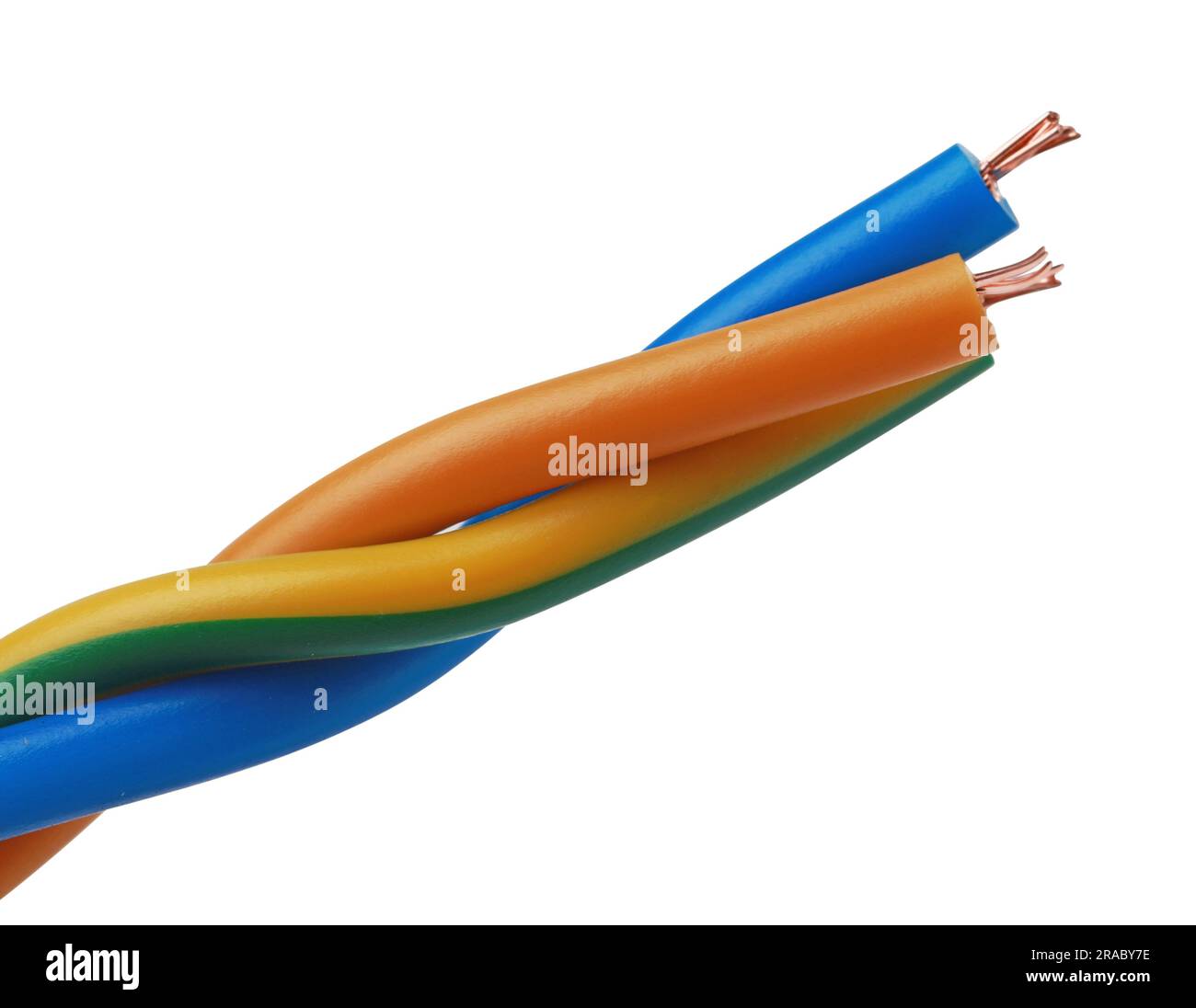 New colorful electrical wires on white background Stock Photo Alamy