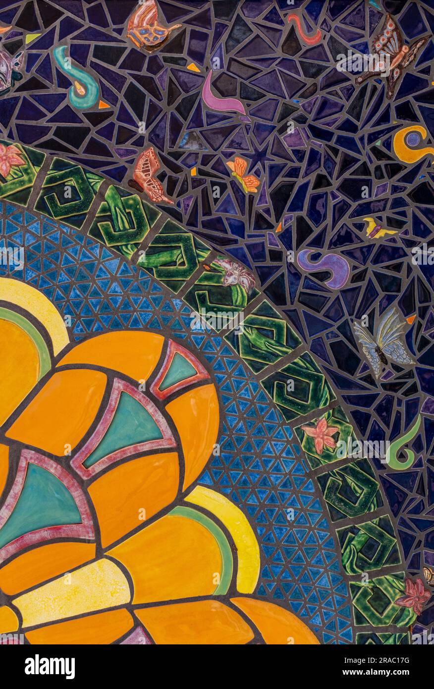 mosaic tile work (details) by Cassandra Reid & apprentices on the