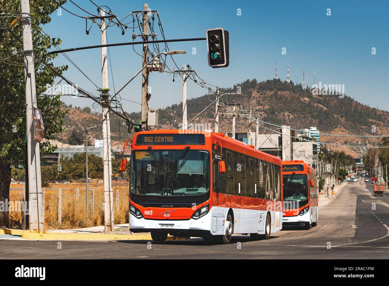 Santiago, Chile - February 28 2023: A brand new public transport ...