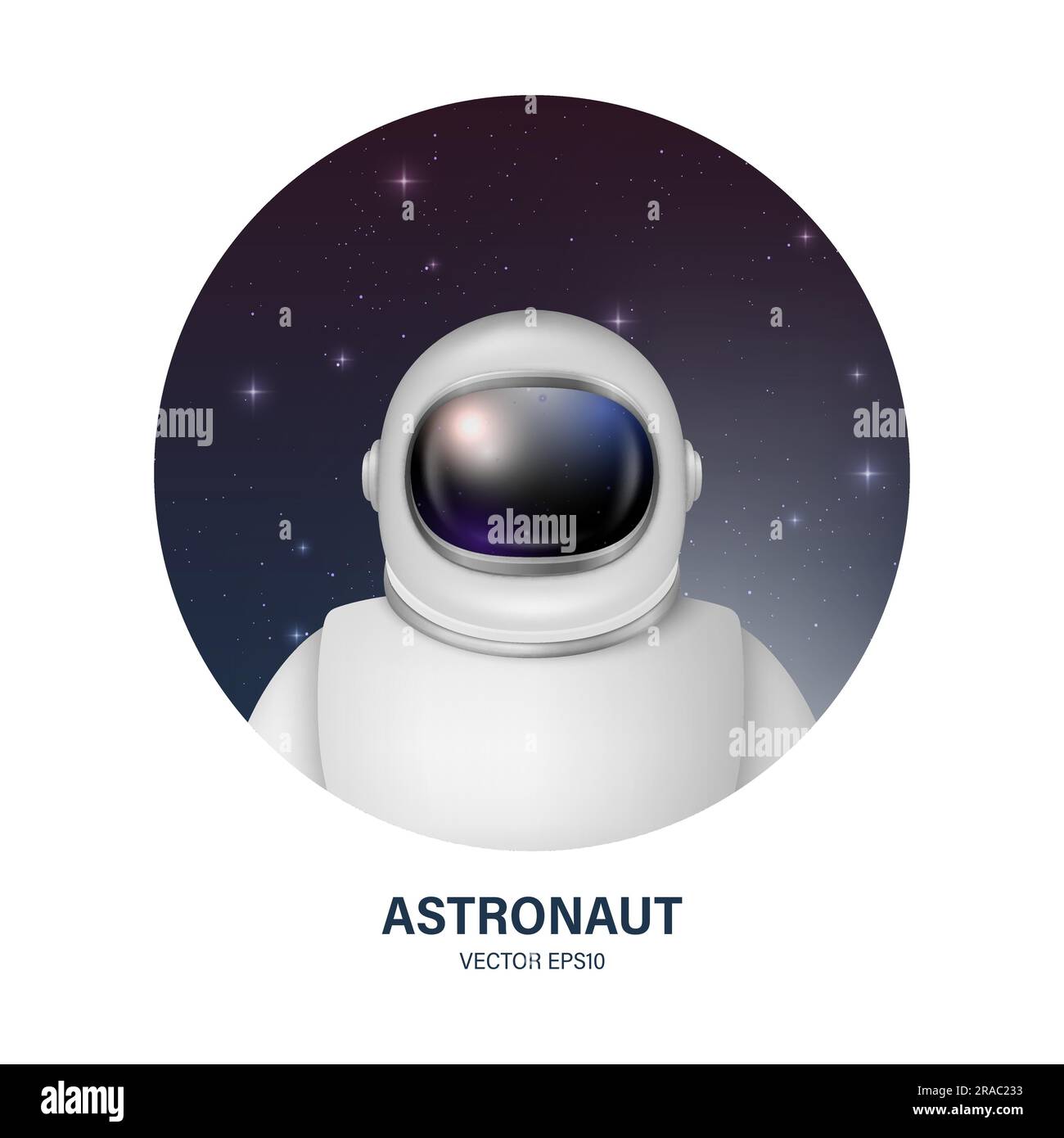 Vector 3d Realistic Spaceman Astronaut Spacesuit Astronaut Helmet On Space Background 2179