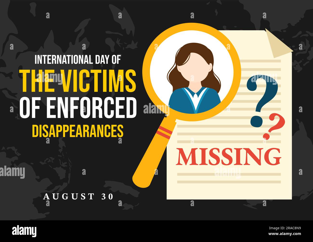 International Day of the Victims of Enforced Disappearances Vector ...