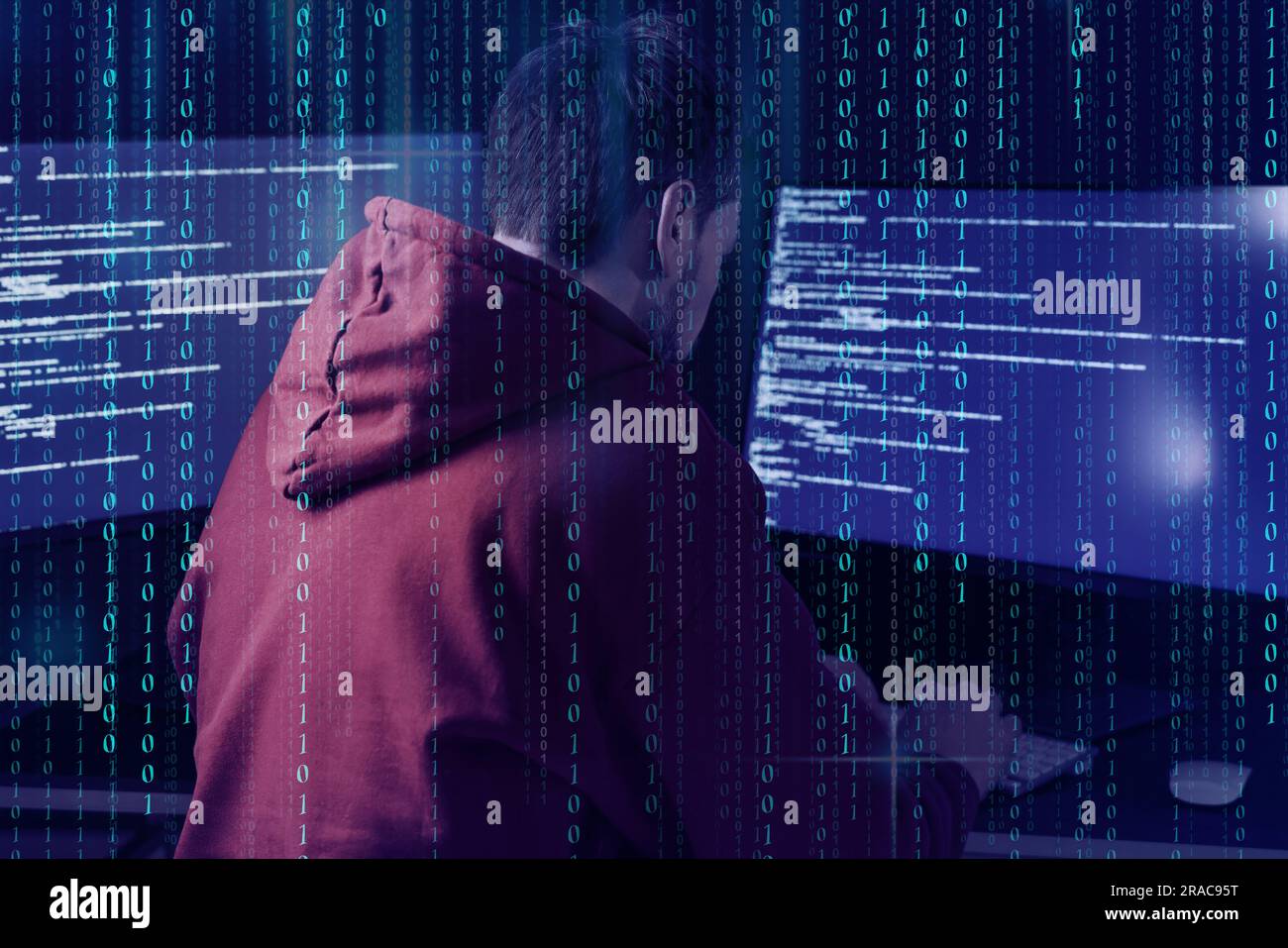 Man with computers hi-res stock photography and images - Alamy