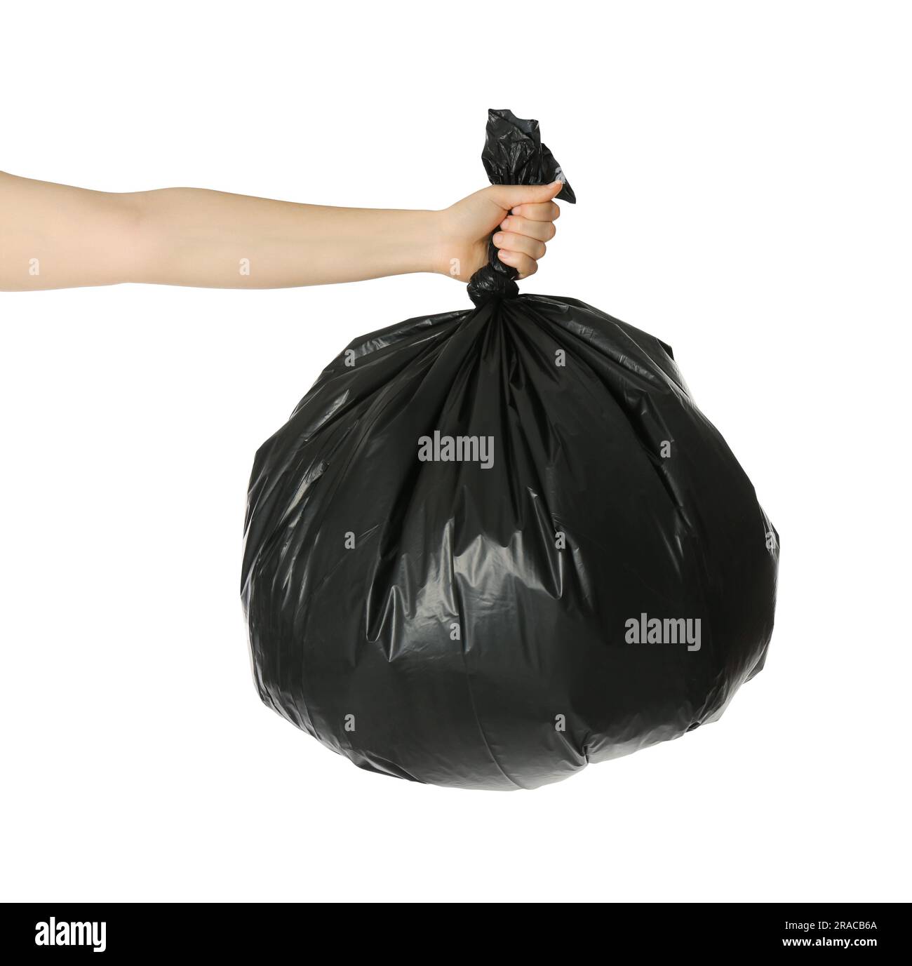 The big black plastic bags with garbage waste in forest Stock Photo - Alamy