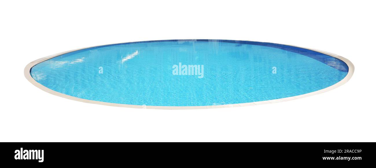 Swimming pool with water isolated on white Stock Photo - Alamy