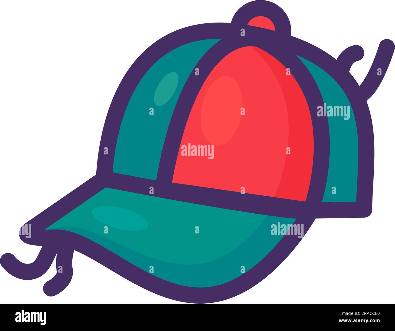 Old torn baseball cap with broken peak. Items out of use and subject to