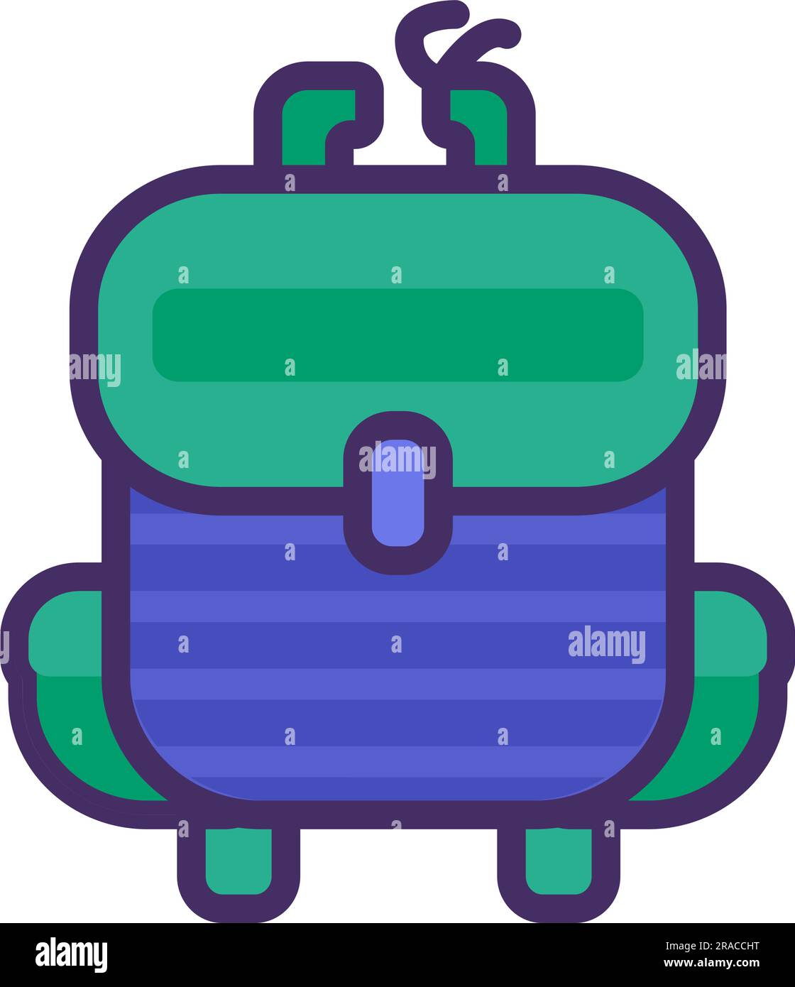 Old worn old school backpack with torn handle. Items out of use and