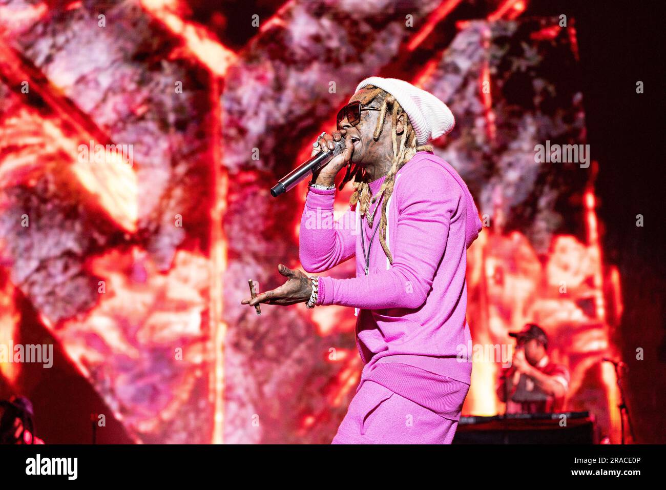 Lil Wayne performs at the Essence Festival on Sunday, July 2, 2023, at