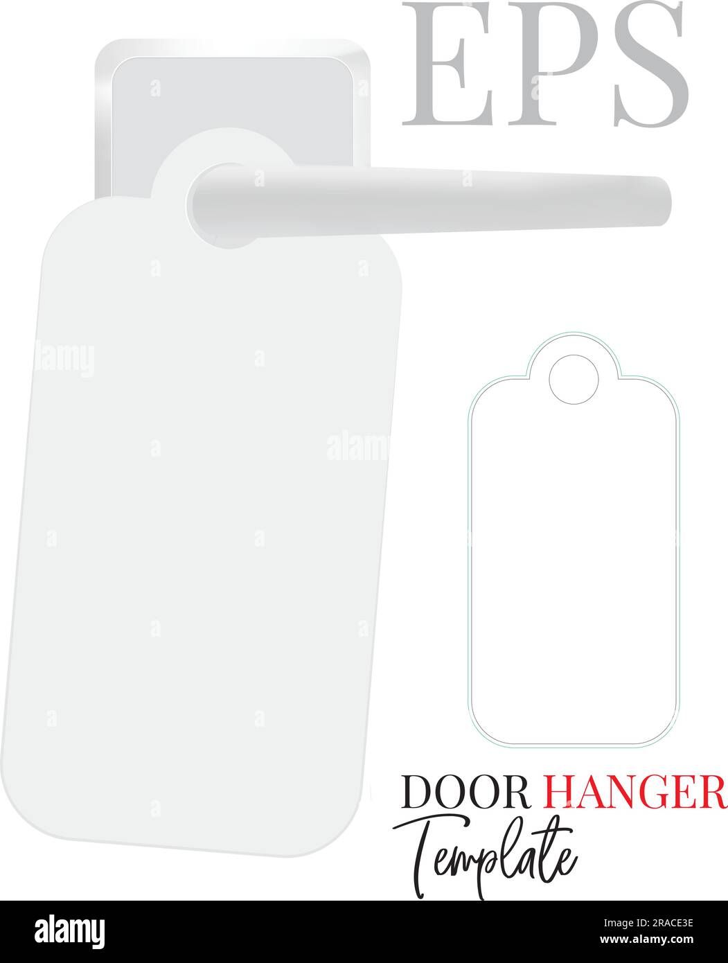 Door hanger display, Door Hanger Template, Vector with die cut, laser Door hanger display, Door Hanger Template, Vector with die cut, laser