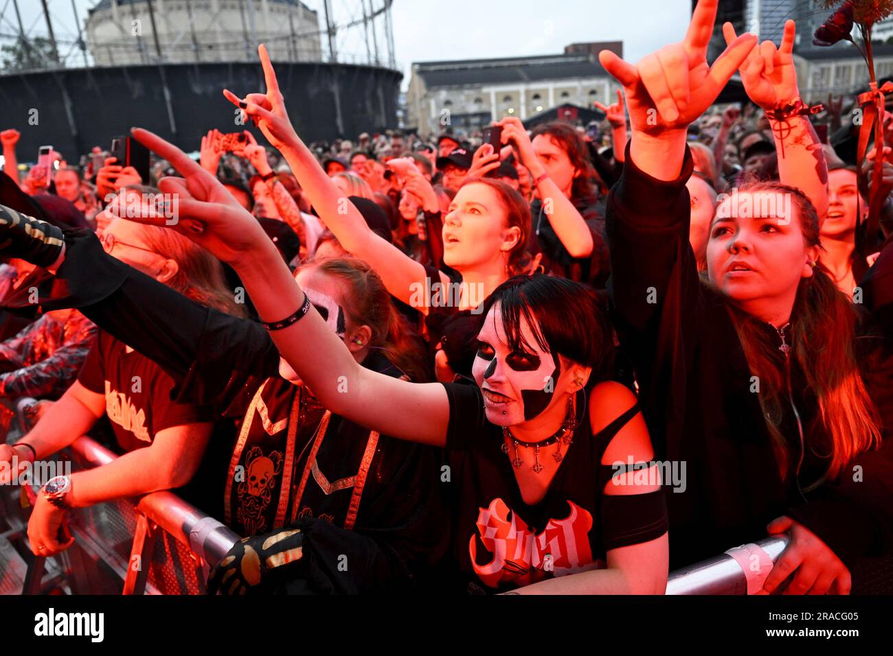Helsinki, Finland. 02nd July, 2023. Fans at the concert of Ghost during