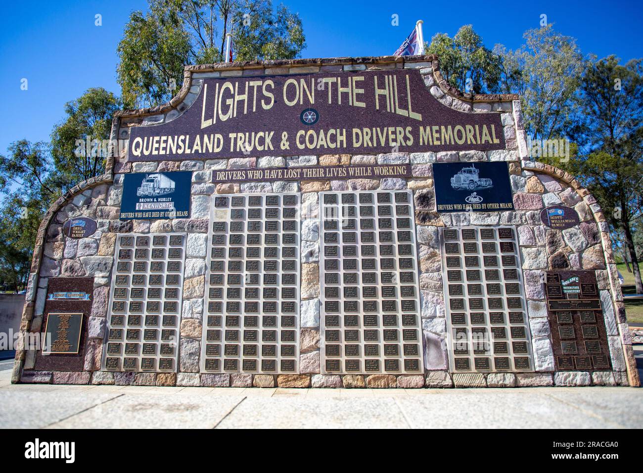 Lights on the Hill, a memorial in honour of all truckies whose trips