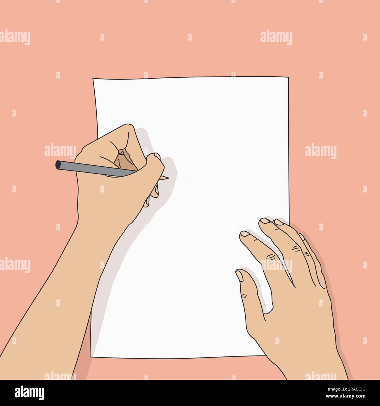 Draw left hand hi-res stock photography and images - Alamy