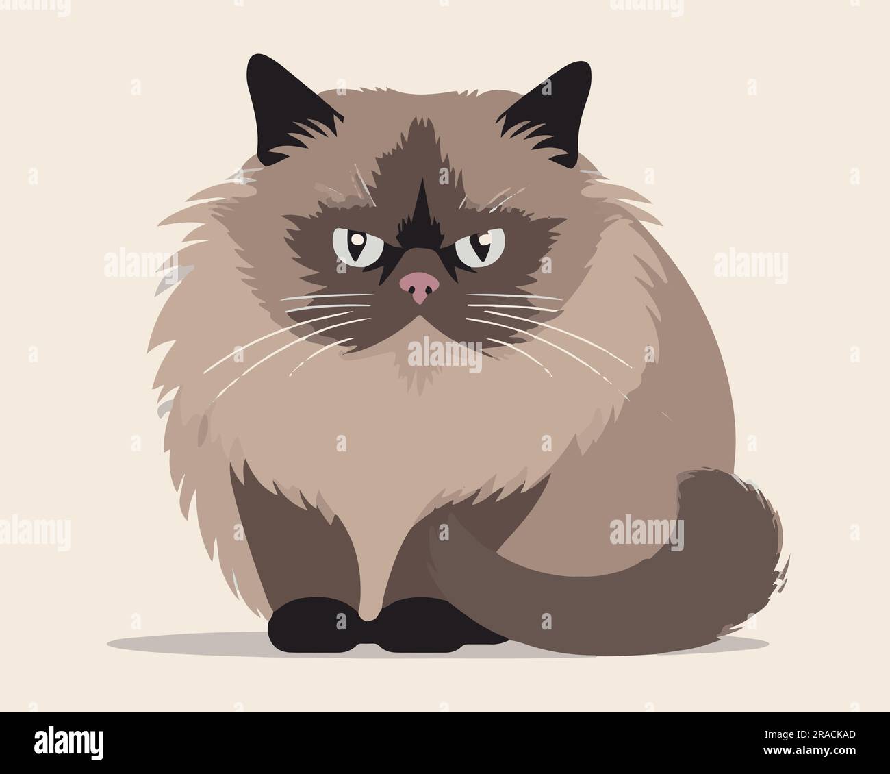 Irritated cat Stock Vector Images - Alamy