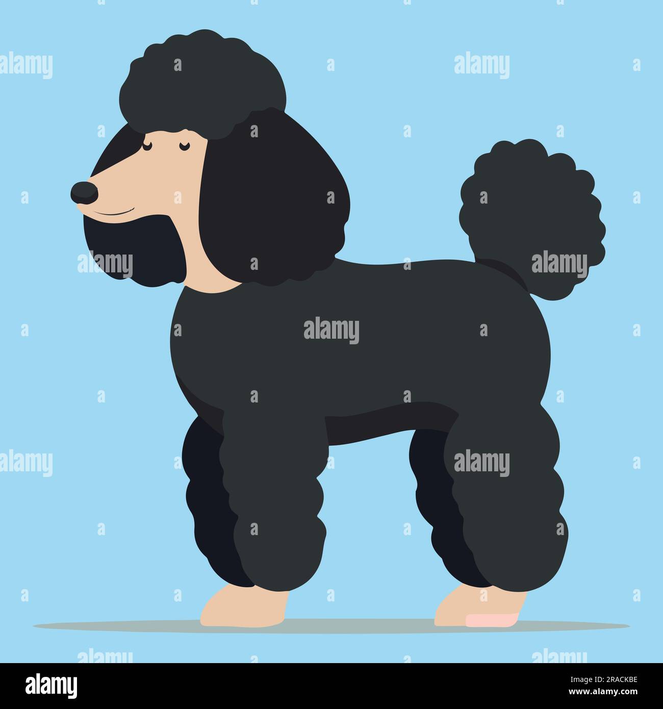 Cute flat dog vector illustration Stock Vector