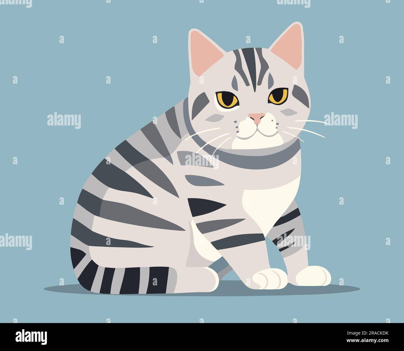 Flat Cat vector illustration Stock Vector Image & Art - Alamy