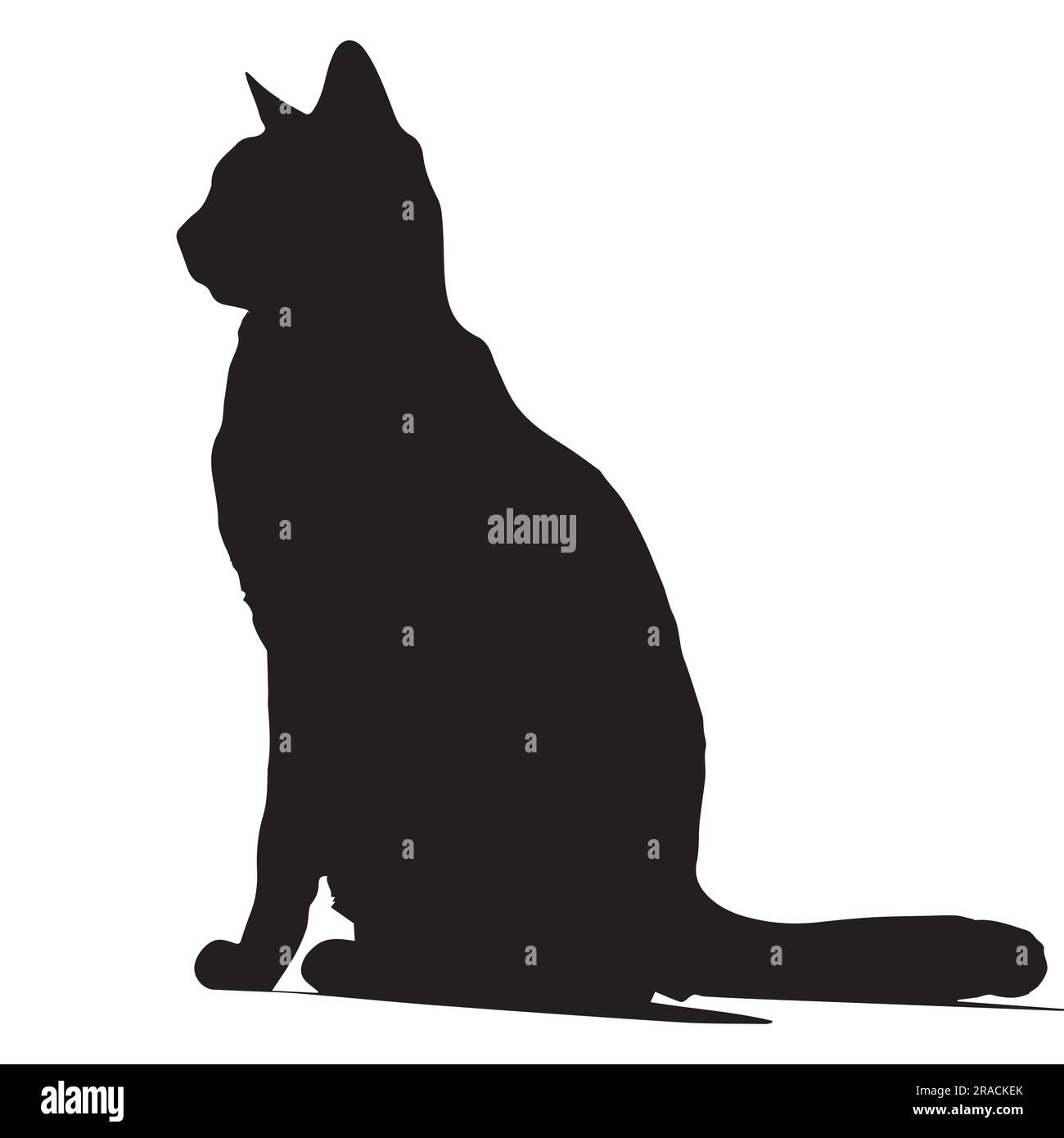 Silhouette cat vector illustration Stock Vector