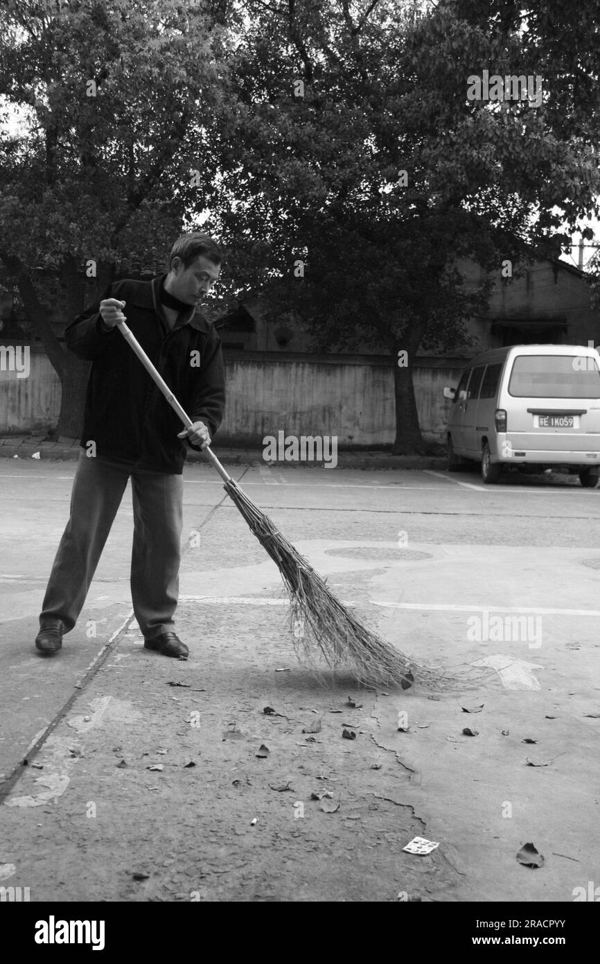 Street sweeper in Suzhou China Stock Photo Alamy