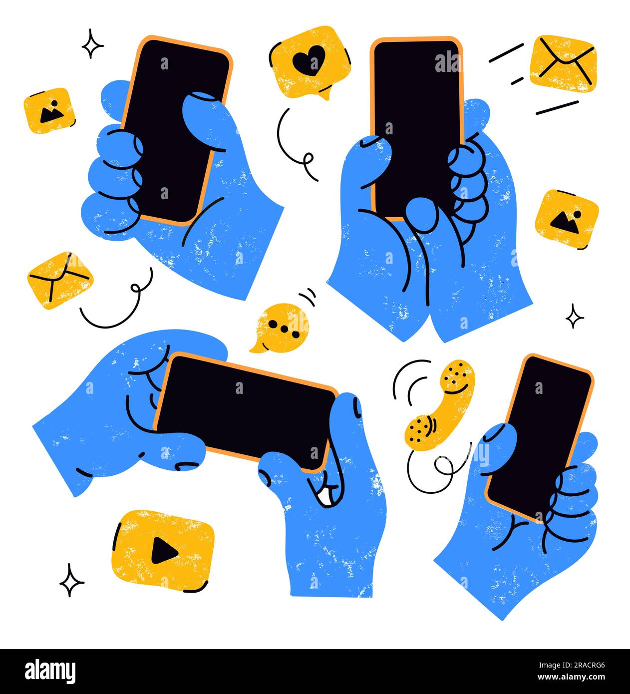 Human hands holding phones hi-res stock photography and images - Alamy