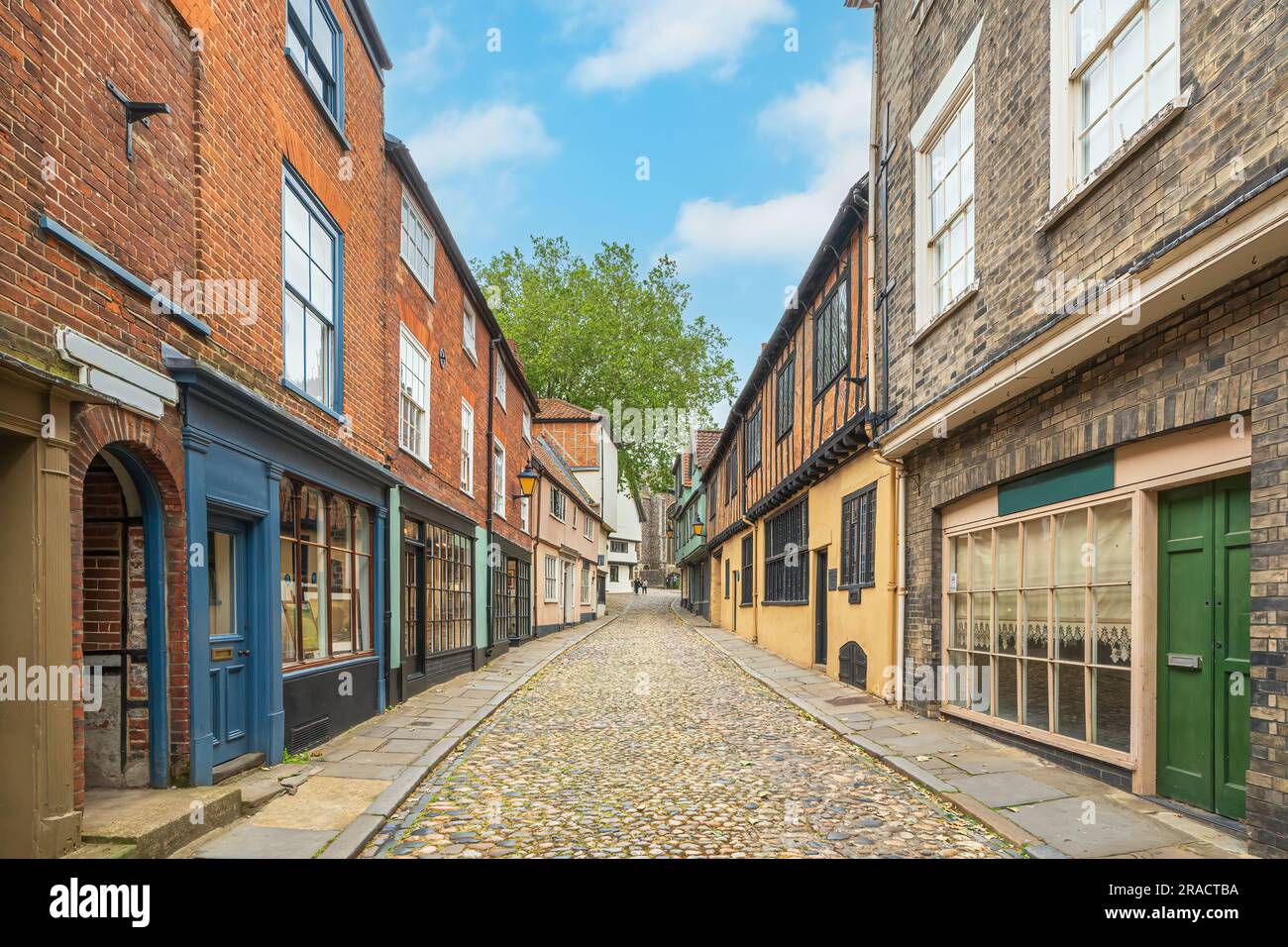Elm Hill in Norwich England Stock Photo
