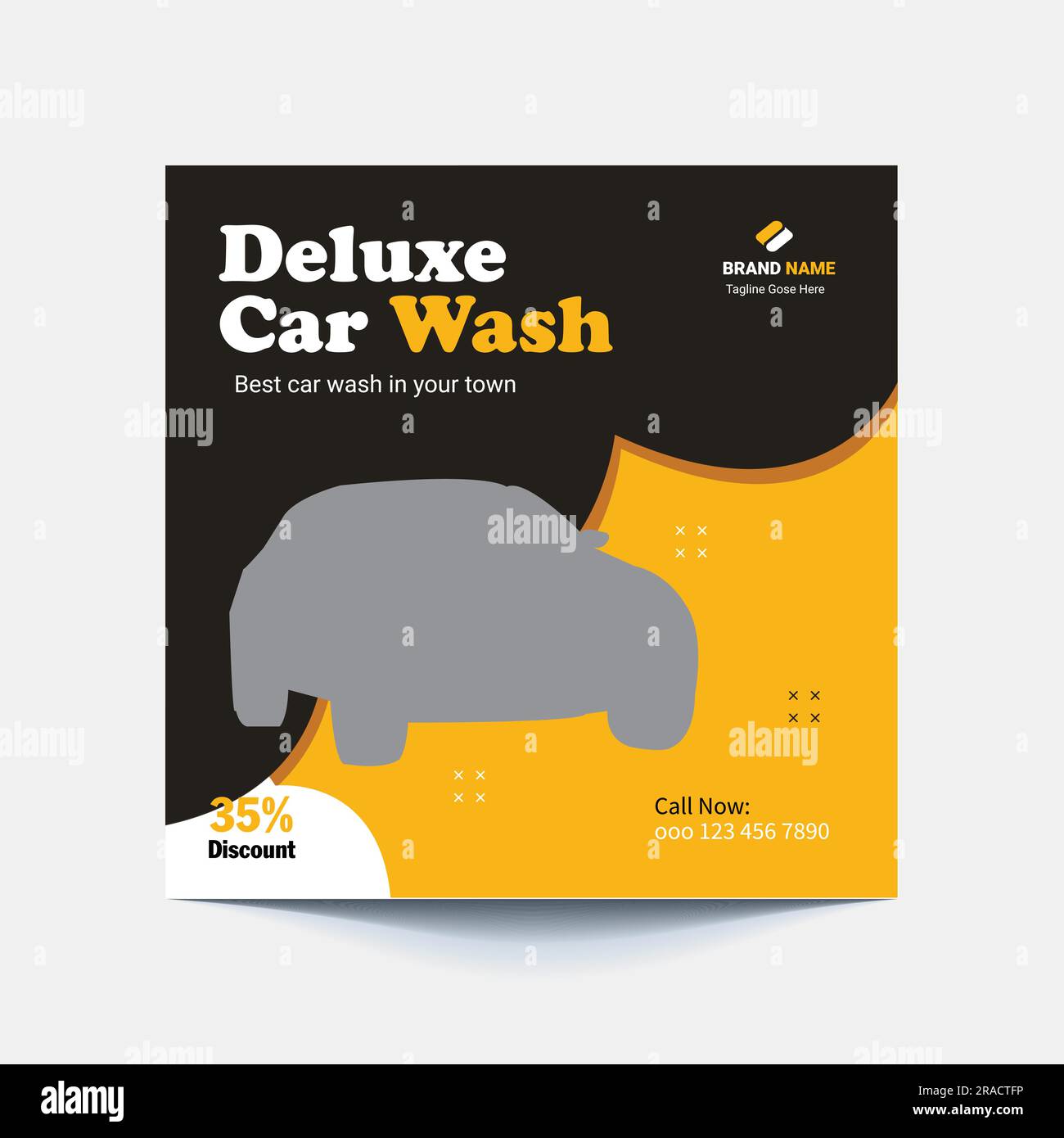 Car Washing Service Social Media Post banner design. Car Washing Social