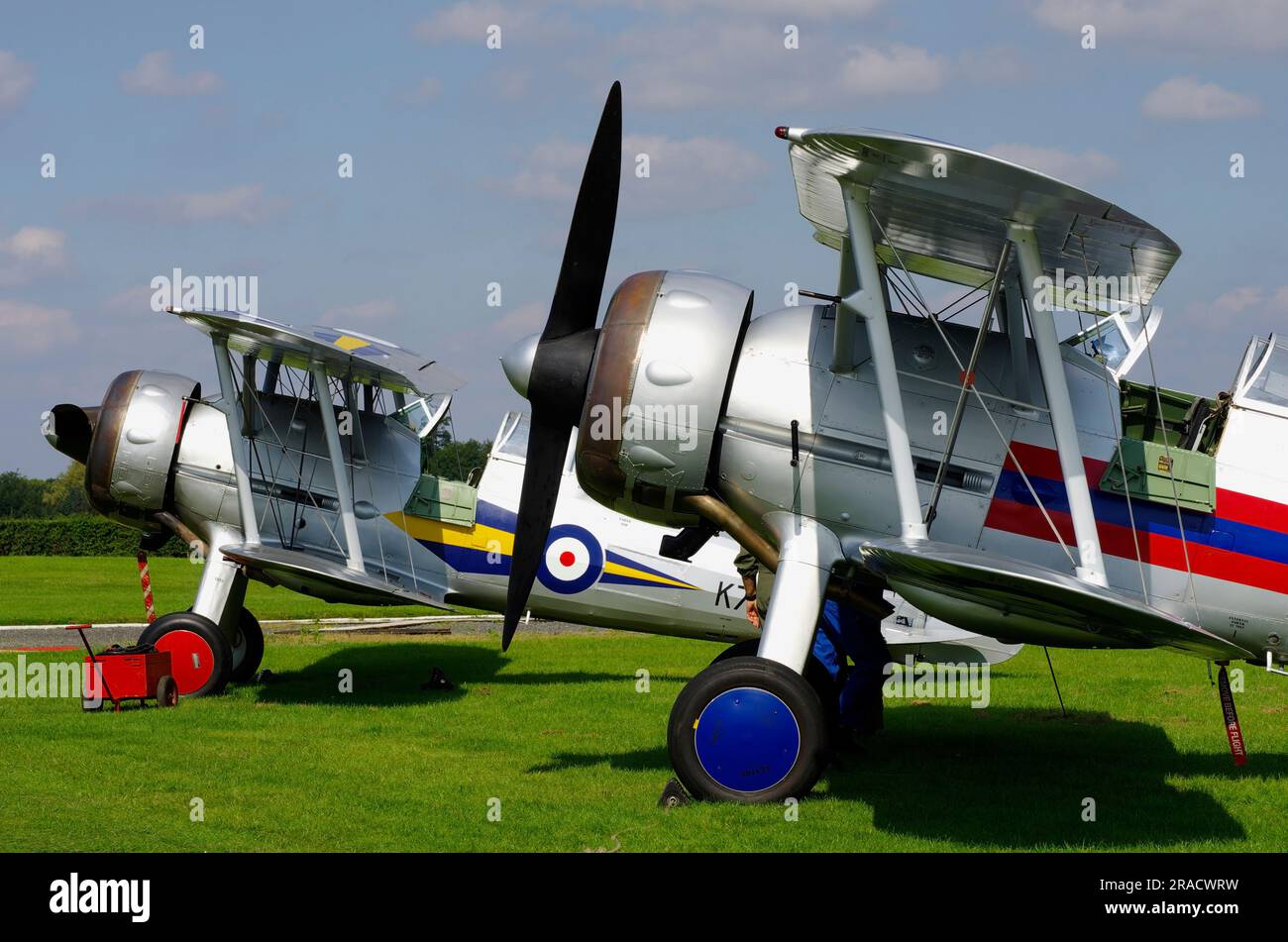 Gloster Gladiator !! G-GLAD,N5903, Old Warden, Biggleswade, Bedfordshire, England, United Kingdom, Stock Photo