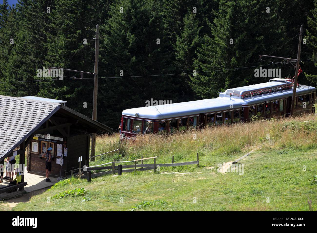The Mont Blanc rack railway, Saint-Gervais-les-Bains, France Stock Photo