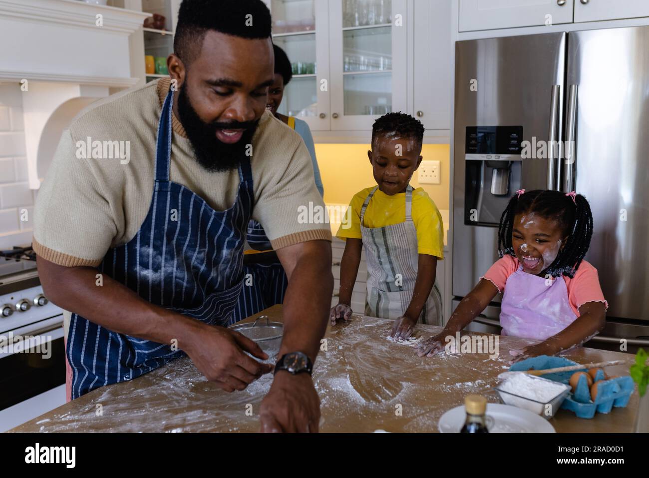 Funny young child making mess in kitchen hi-res stock photography and  images - Alamy