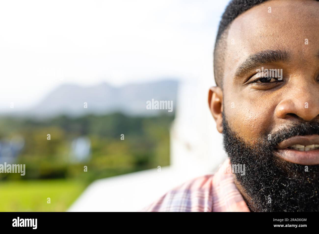 Half portrait happy african hi-res stock photography and images - Alamy