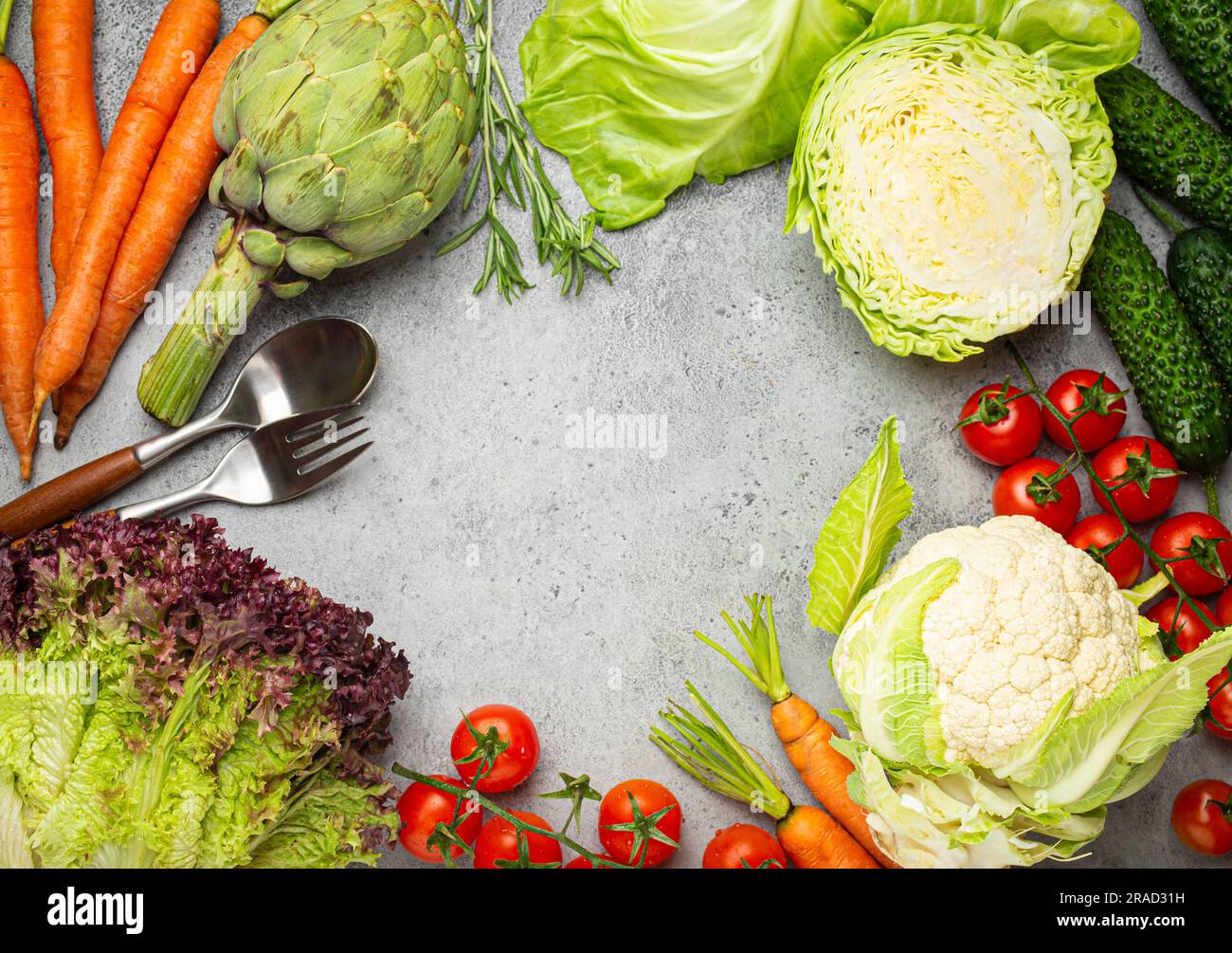 Fresh organic vegetables Stock Photo